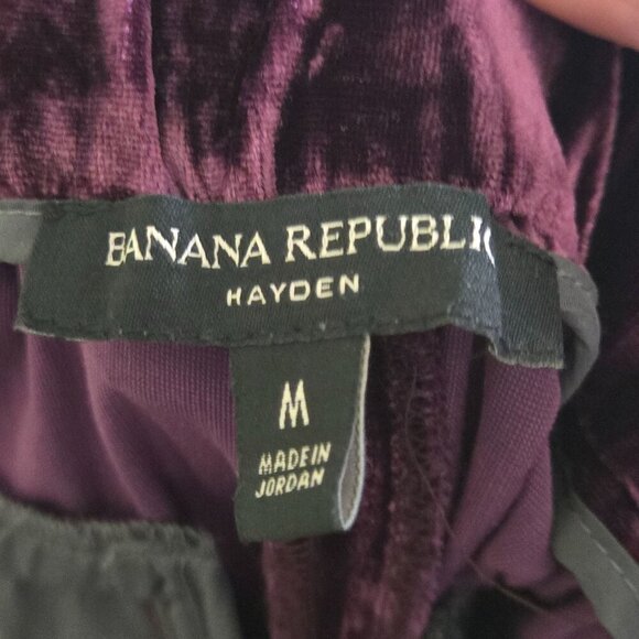 Banana Republic Sour Cherry Velvet Blazer Hayden Pull On Pants Size 2/M - Picture 12 of 15